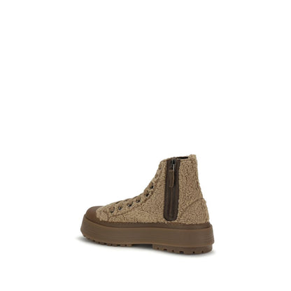 Casadei Explorer Brown Bouclé Sneakers