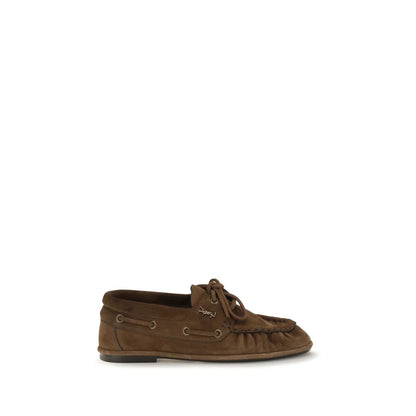 Saint Laurent Le Loafer Brown Suede Loafers