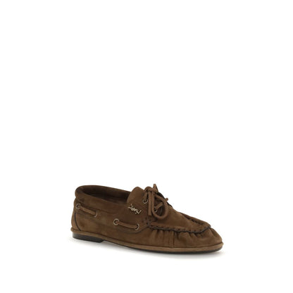 Saint Laurent Le Loafer Brown Suede Loafers