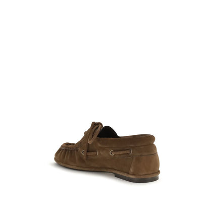 Saint Laurent Le Loafer Brown Suede Loafers