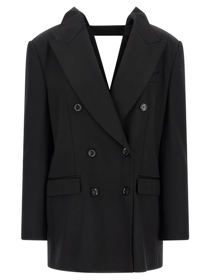 Dolce & Gabbana Black Cut-Out Virgin Wool Blazer