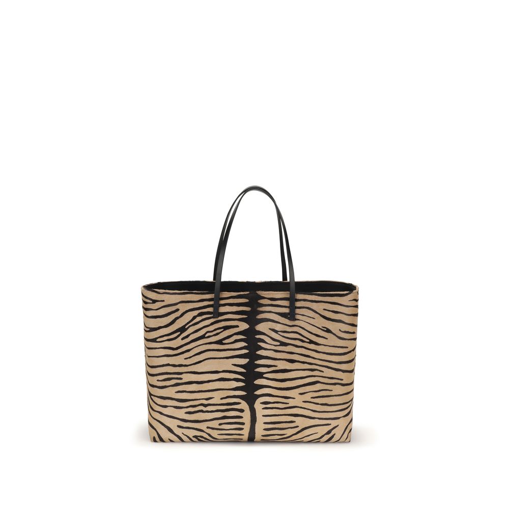 Fendi Roll Medium Tiger-Print Calfskin Shopping Bag
