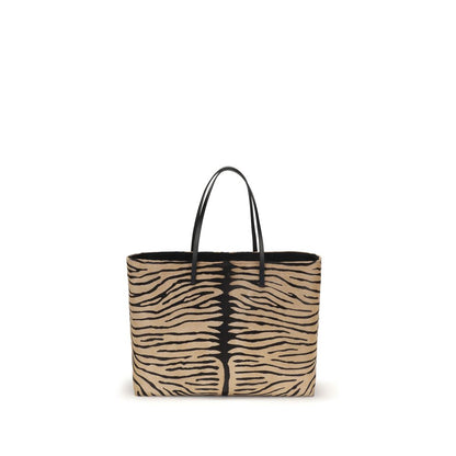 Fendi Roll Medium Tiger-Print Calfskin Shopping Bag
