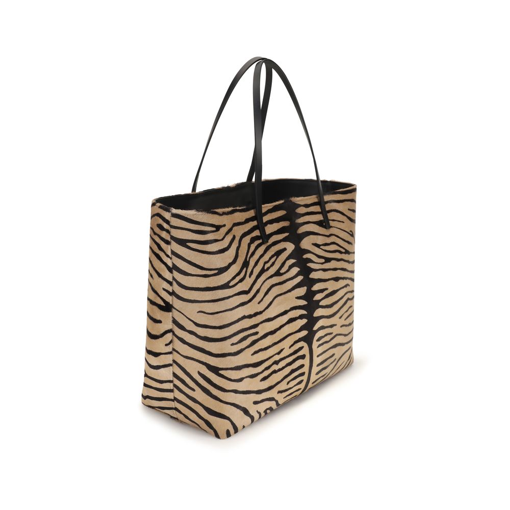 Fendi Roll Medium Tiger-Print Calfskin Shopping Bag