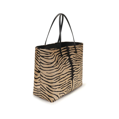 Fendi Roll Medium Tiger-Print Calfskin Shopping Bag