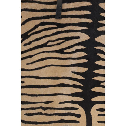 Fendi Roll Medium Tiger-Print Calfskin Shopping Bag