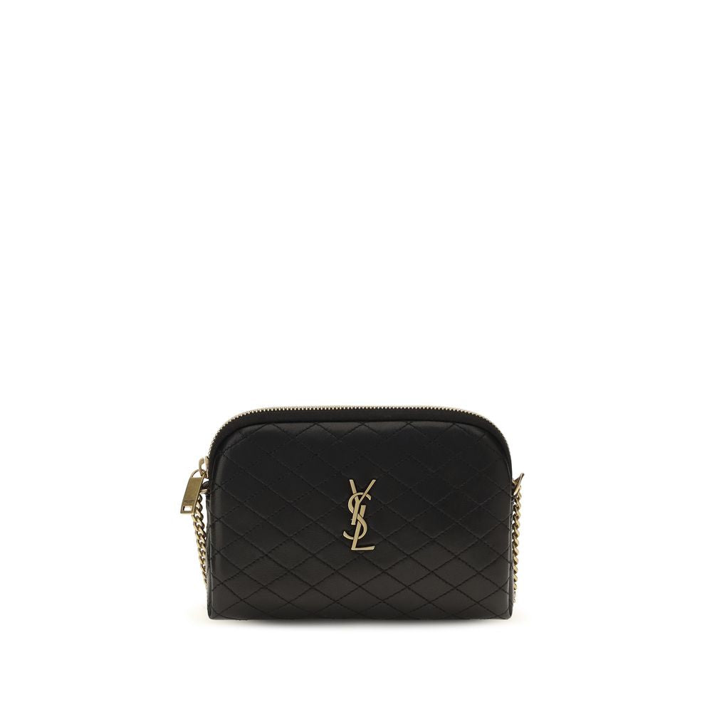 Saint Laurent Gaby Mini Camera Bag in Black Lambskin