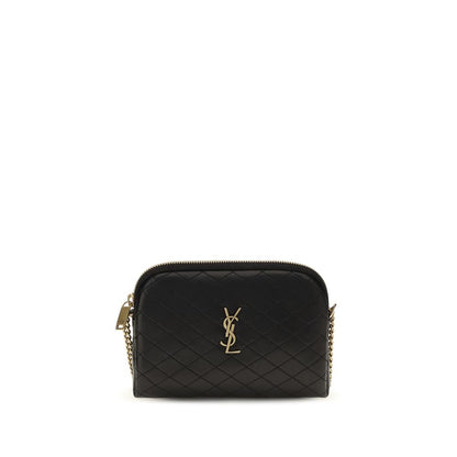 Saint Laurent Gaby Mini Camera Bag in Black Lambskin