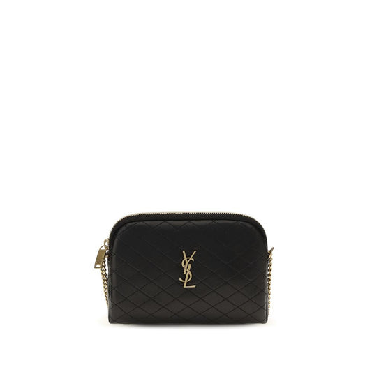Saint Laurent Gaby Mini Camera Bag in Black Lambskin