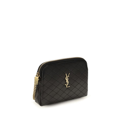 Saint Laurent Gaby Mini Camera Bag in Black Lambskin