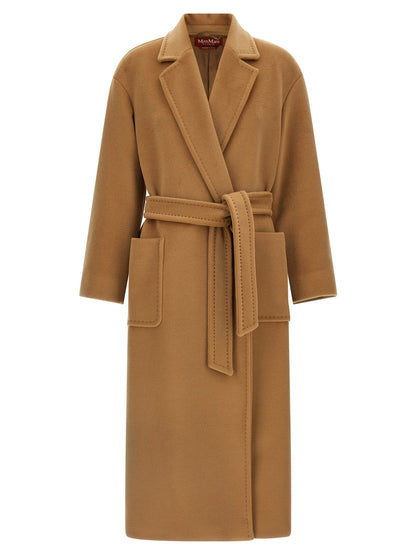 Max Mara Studio New Mang Brown Pure Wool Coat