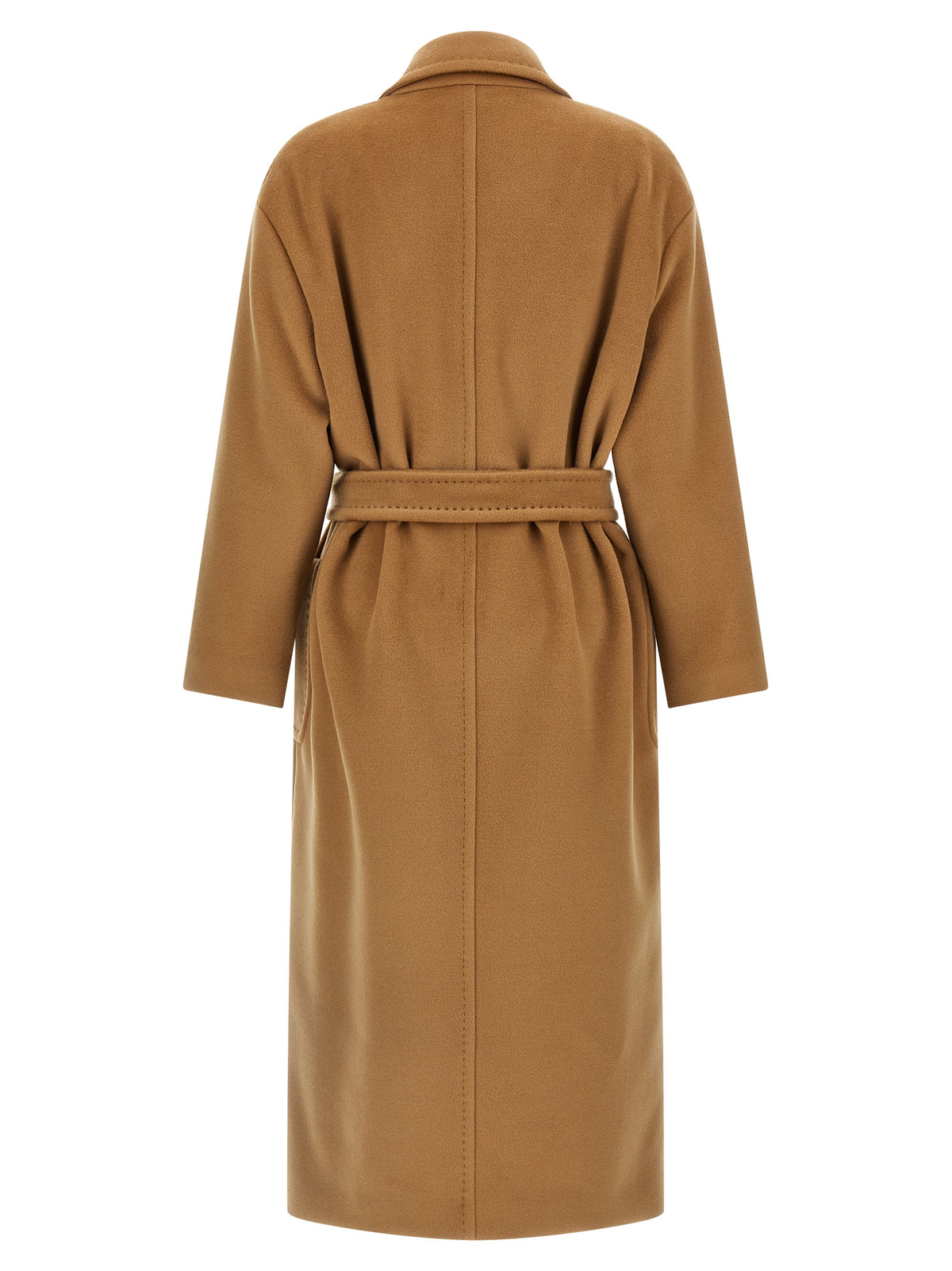 Max Mara Studio New Mang Brown Pure Wool Coat