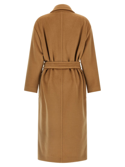 Max Mara Studio New Mang Brown Pure Wool Coat