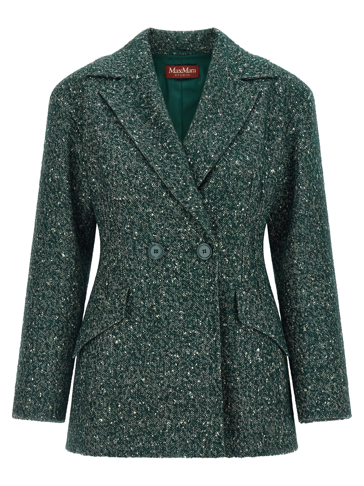 Max Mara Studio Green Civada Wool-Blend Blazer