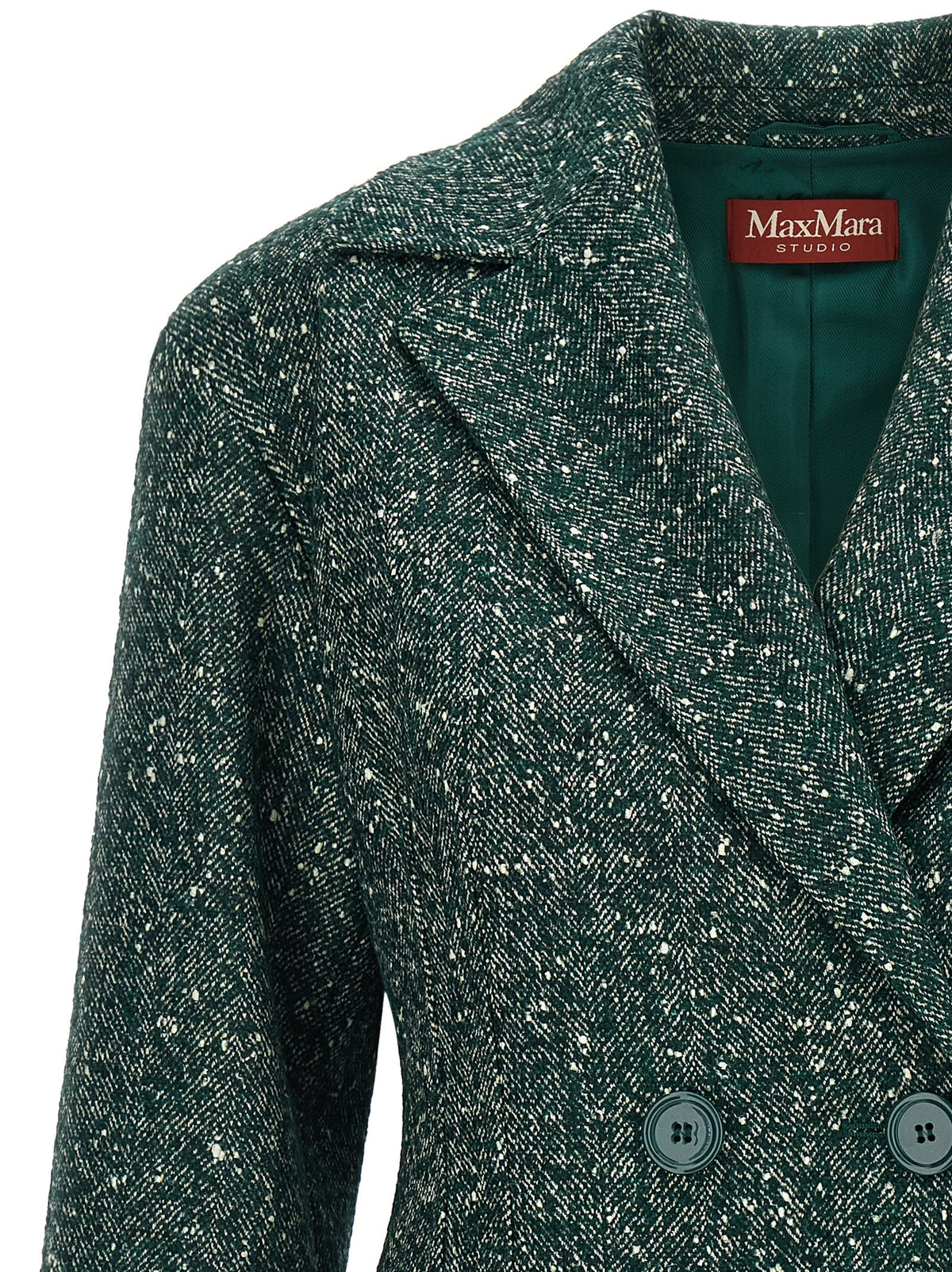 Max Mara Studio Green Civada Wool-Blend Blazer