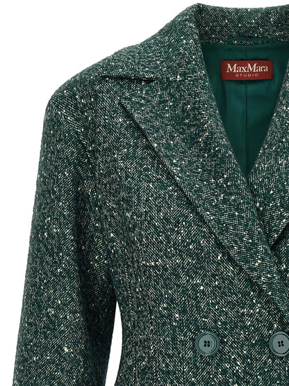 Max Mara Studio Green Civada Wool-Blend Blazer