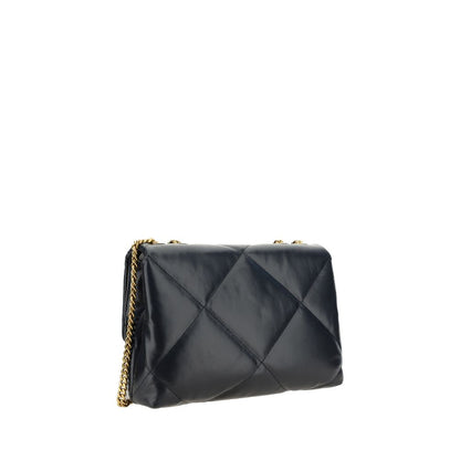 Tory Burch Kira Diamond Black Lambskin Shoulder Bag