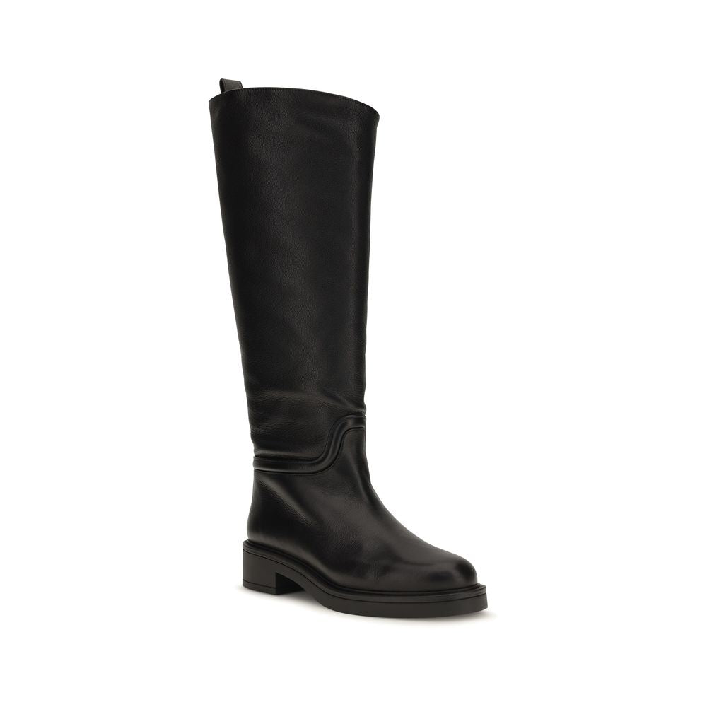 Stuart Weitzman Celia Black Leather Knee-High Boots II