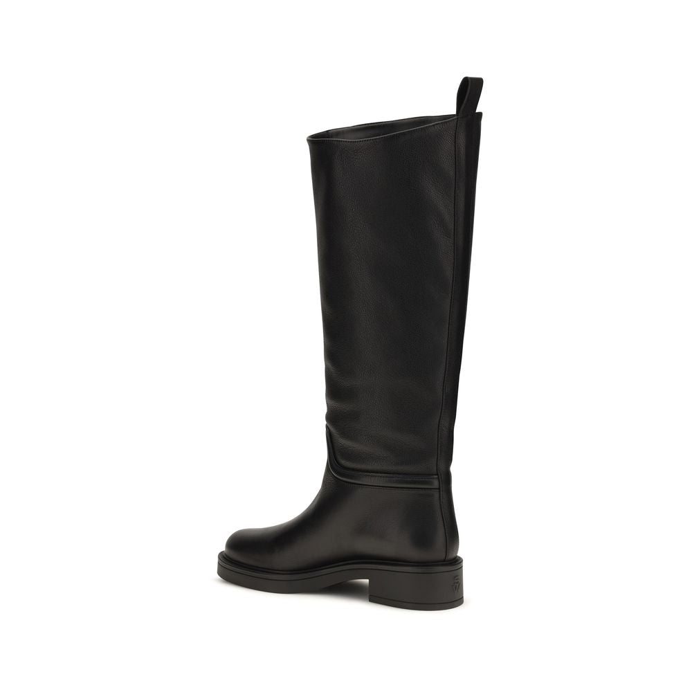 Stuart Weitzman Celia Black Leather Knee-High Boots II