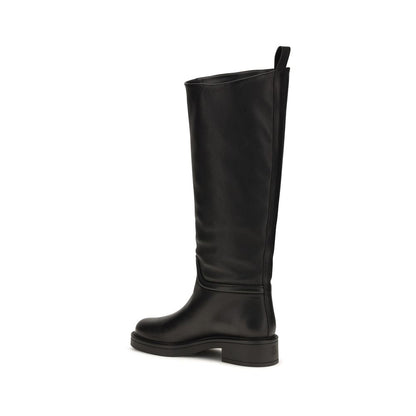 Stuart Weitzman Celia Black Leather Knee-High Boots II