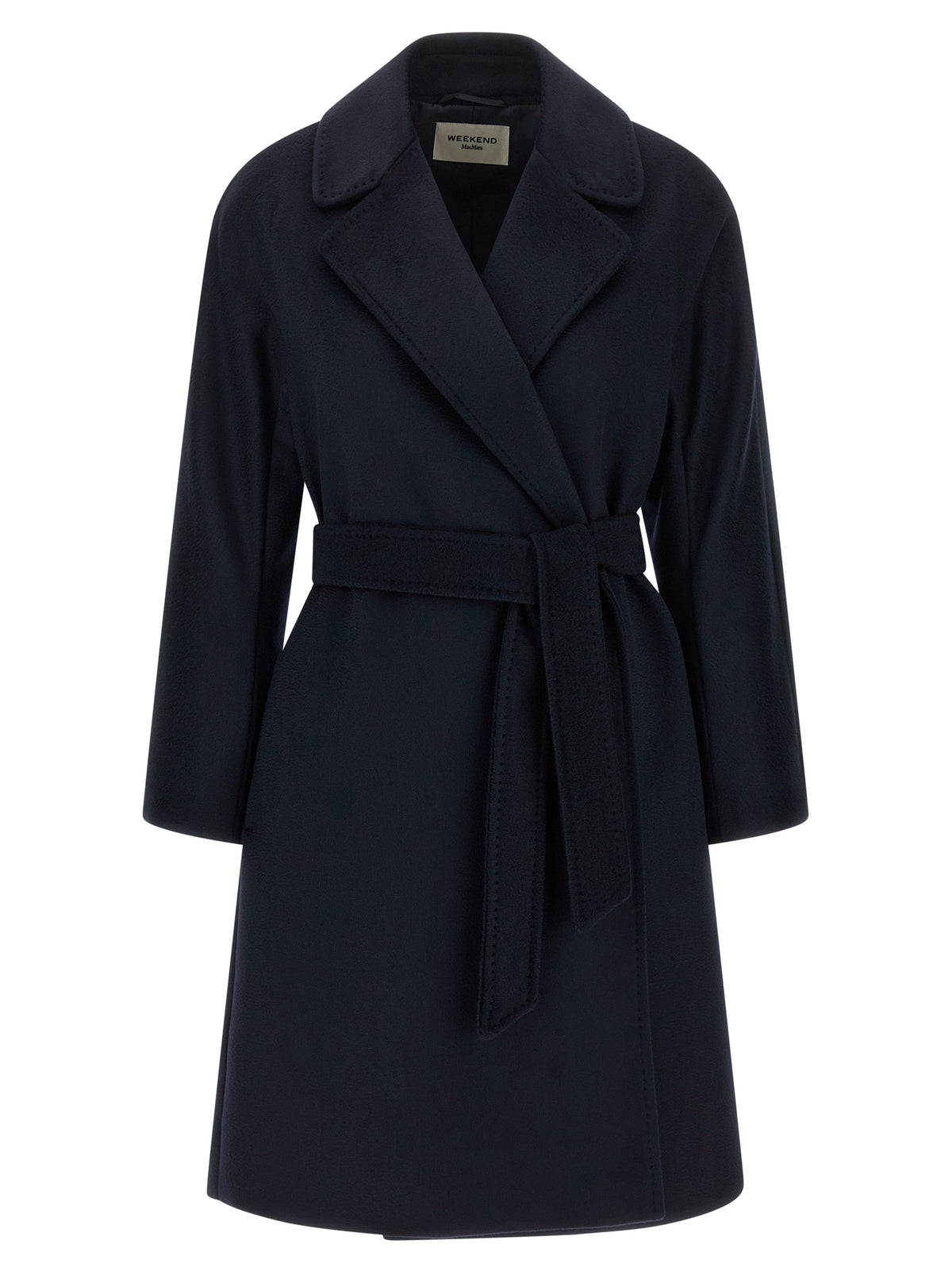 Weekend Max Mara Pedale Blue Virgin Wool Coat