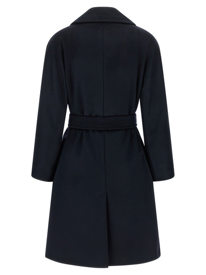 Weekend Max Mara Pedale Blue Virgin Wool Coat