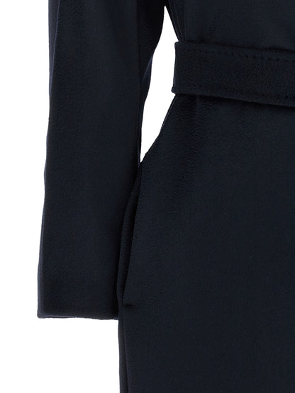 Weekend Max Mara Pedale Blue Virgin Wool Coat