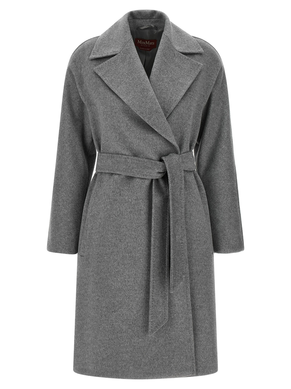 Max Mara Studio Ravenna Gray Virgin Wool Coat