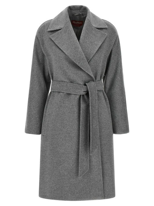 Max Mara Studio Ravenna Gray Virgin Wool Coat