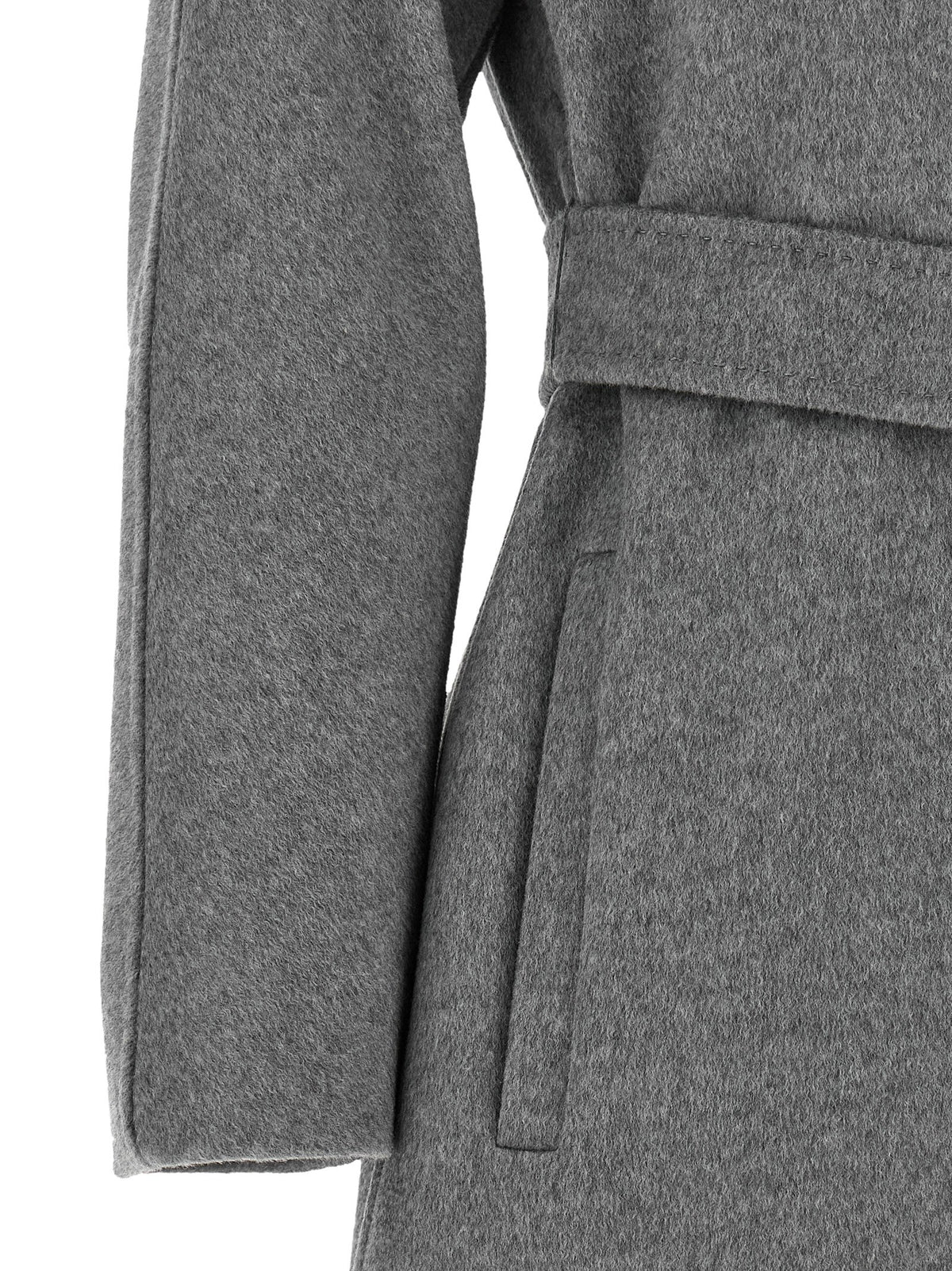 Max Mara Studio Ravenna Gray Virgin Wool Coat
