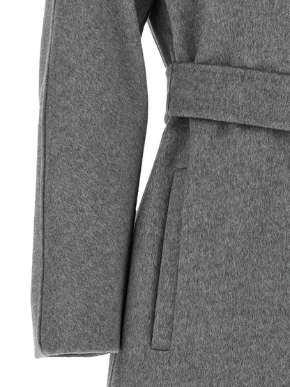 Max Mara Studio Ravenna Gray Virgin Wool Coat
