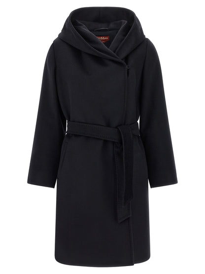 Max Mara Studio New Mang Blue Wool Coat