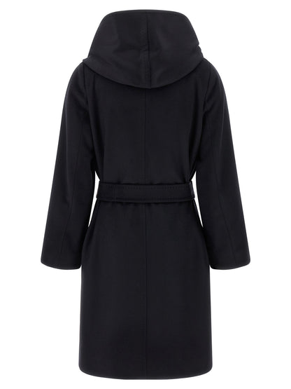 Max Mara Studio New Mang Blue Wool Coat
