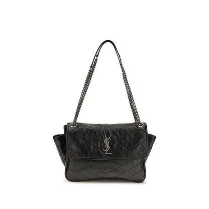 Black Calf Leather Bos Taurus Shoulder Bag