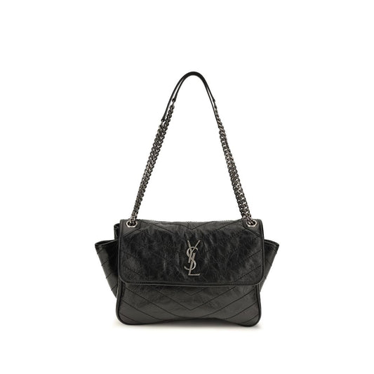 Saint Laurent Niki Tripouch Black Calfskin Shoulder Bag