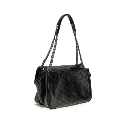Black Calf Leather Bos Taurus Shoulder Bag