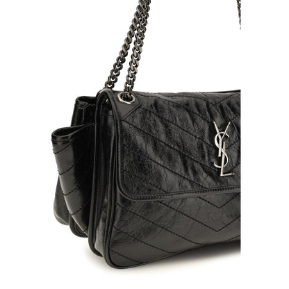 Black Calf Leather Bos Taurus Shoulder Bag