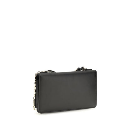 Fendi Peekaboo Black Calfskin Chain Wallet