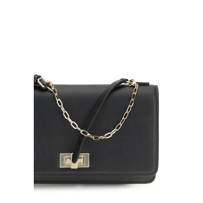 Fendi Peekaboo Black Calfskin Chain Wallet