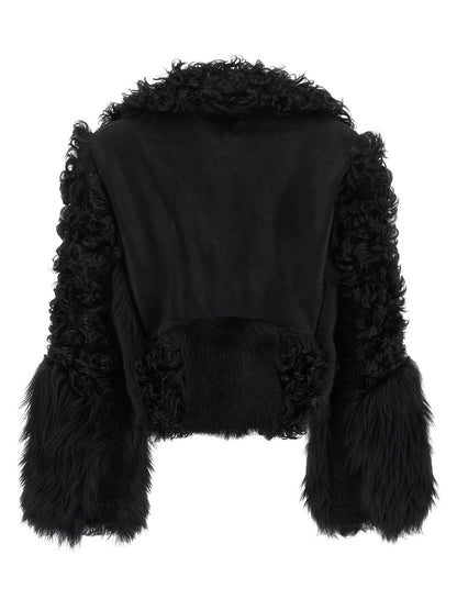 Fendi Blouson Black Lambskin Biker Jacket