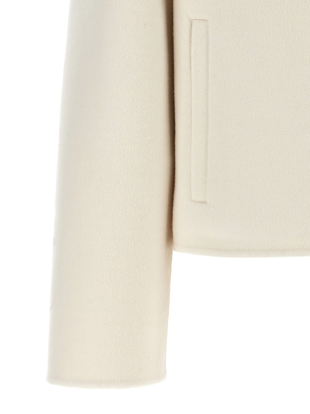 Fendi Blouson FF White Virgin Wool-Silk Jacket