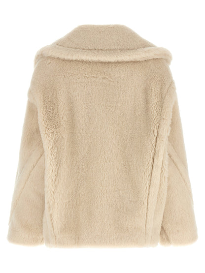 Max Mara Alcuno White Alpaca Short Coat