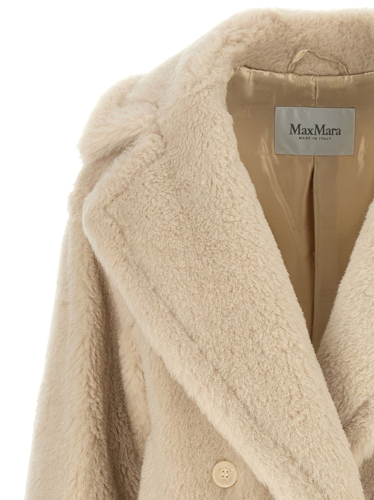 Max Mara Alcuno White Alpaca Short Coat