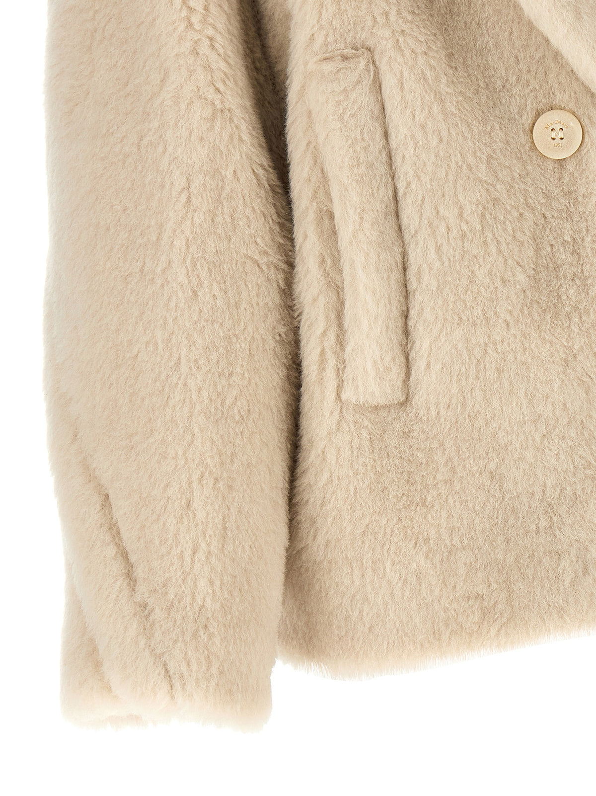 Max Mara Alcuno White Alpaca Short Coat