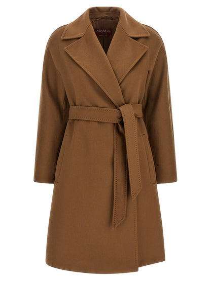Max Mara Studio Ravenna Beige Virgin Wool Coat