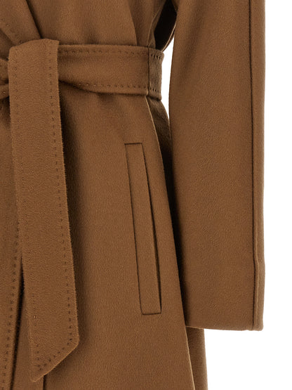Max Mara Studio Ravenna Beige Virgin Wool Coat