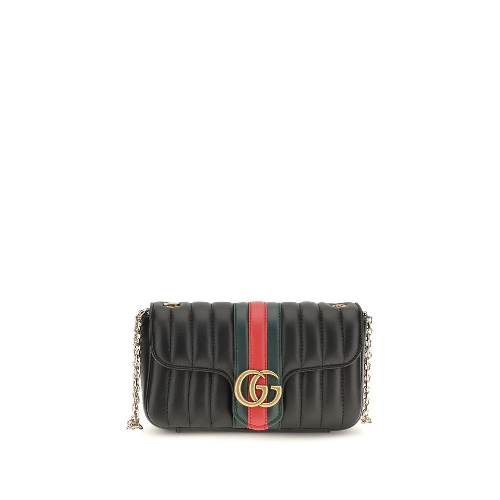Gucci Jetset GG Marmont Small Black Nappa Shoulder Bag