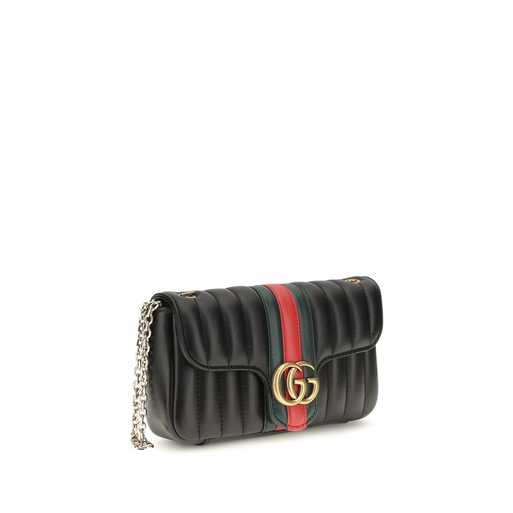 Gucci Jetset GG Marmont Small Black Nappa Shoulder Bag