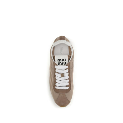 Beige Calf Leather Bos Taurus Low Top Sneakers