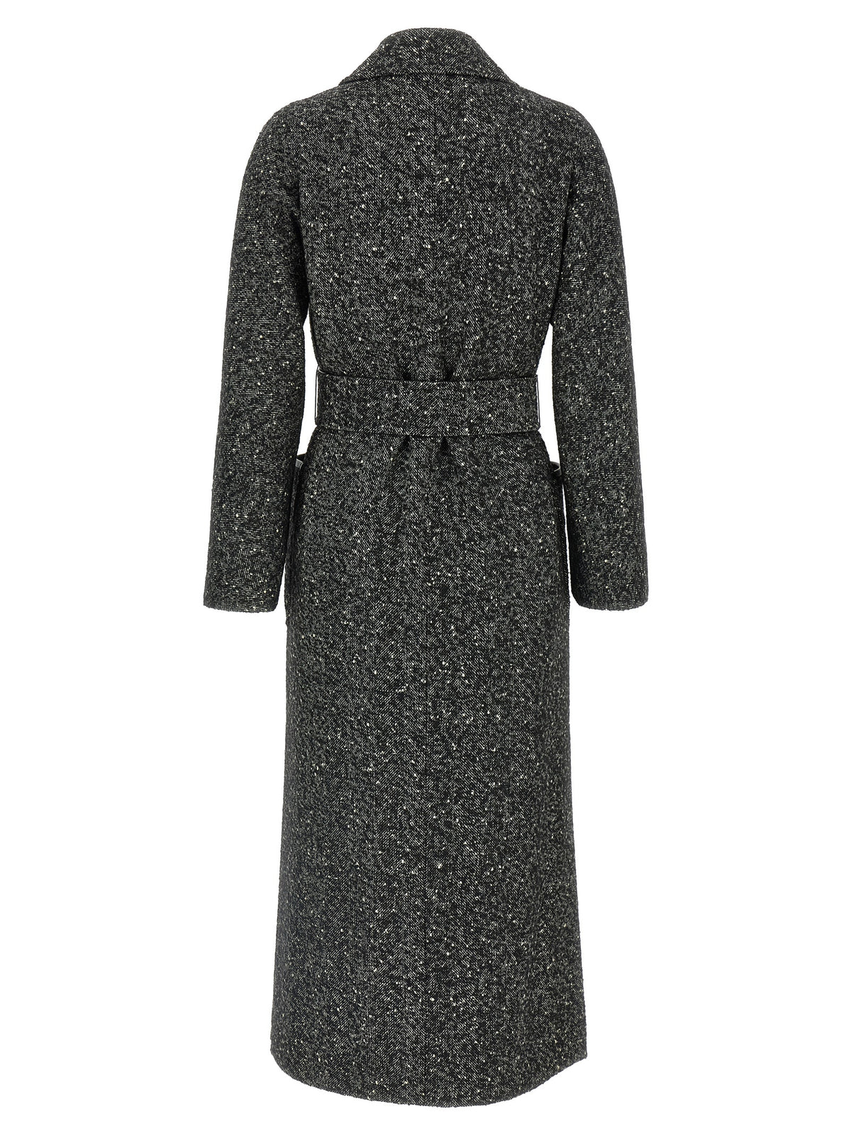Max Mara Studio Eroso Bicolor Virgin Wool Tweed Coat